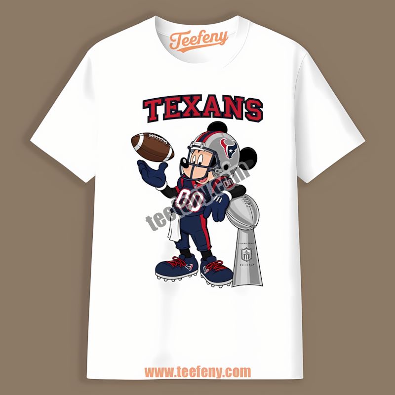 Houston Texans Mickey Super Bowl Football Adults Shirt