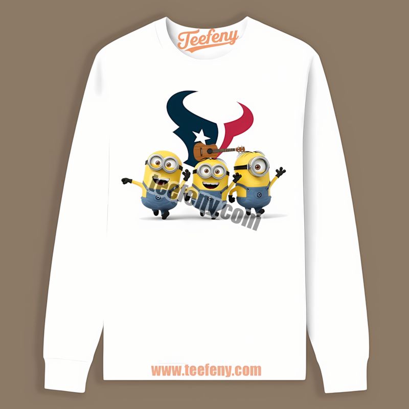 Houston Texans Minions Retro Long Sleeve Houston Texans Minions Retro Long Sleeve