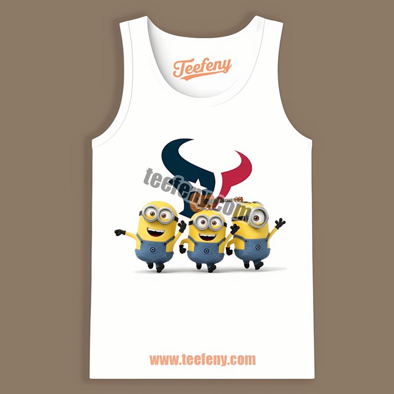 Houston Texans Minions Retro Tanktop Houston Texans Minions Retro Tanktop