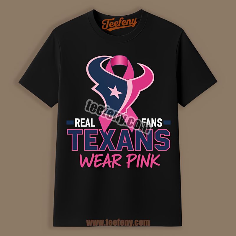 Houston Texans Real Fans Wear Pink Unisex Shirt