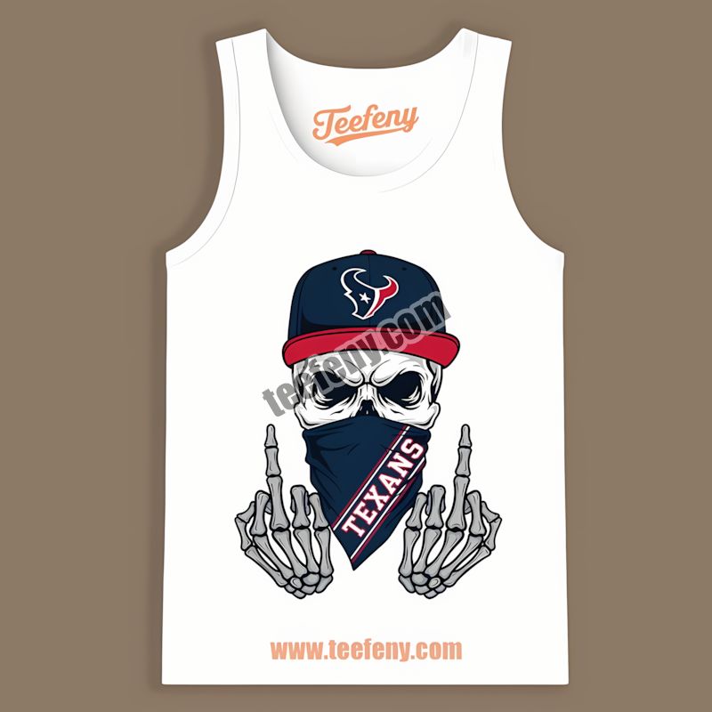 Houston Texans Skull Bandana Unisex Tanktop Houston Texans Skull Bandana Unisex Tanktop