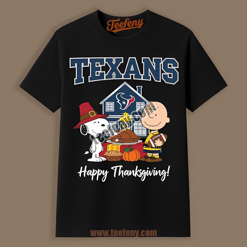Houston Texans Snoopy Thanksgiving Regular Shirt