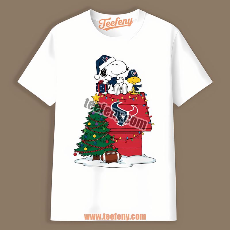 Houston Texans Snoopy Woodstock Christmas Regular Shirt