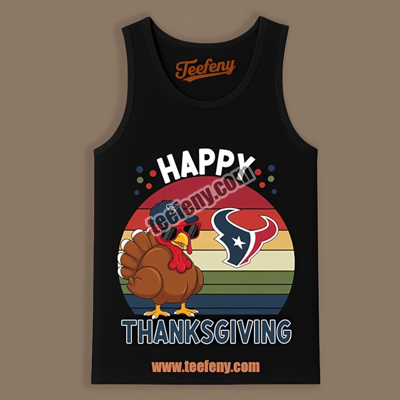 Houston Texans Thanksgiving Turkey Unisex Tanktop Houston Texans Thanksgiving Turkey Unisex Tanktop