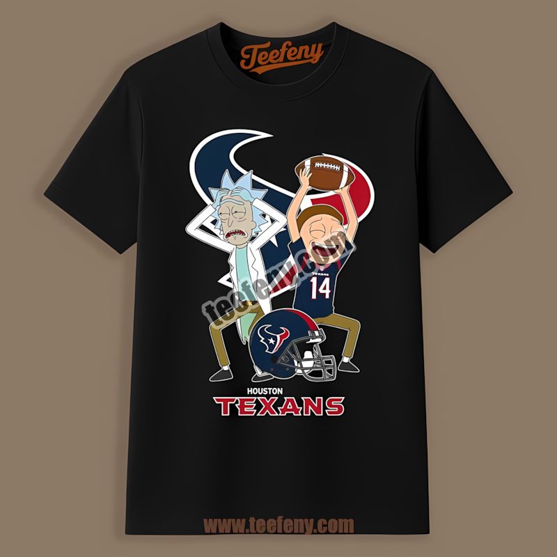 Houston Texans Vs Rick And Morty Retro Shirt