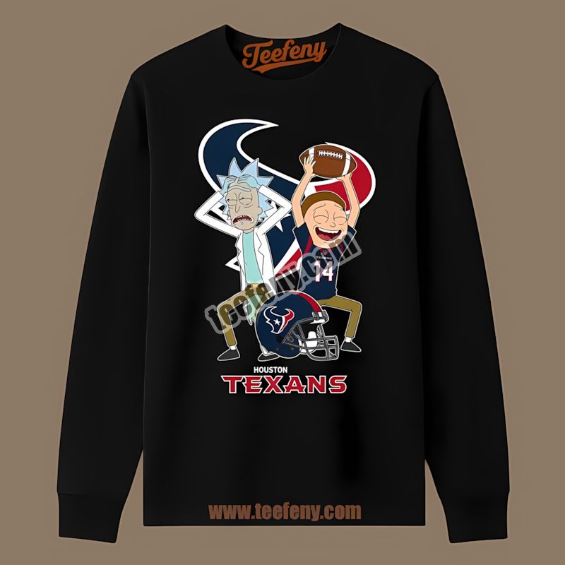 Houston Texans Vs Rick And Morty Retro Long Sleeve Houston Texans Vs Rick And Morty Retro Long Sleeve