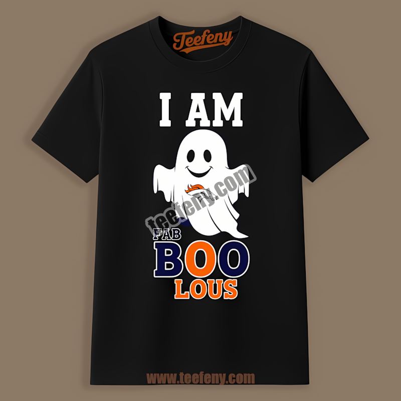 I Am Fab Boo Lous Denver Broncos Ghost Adults Shirt