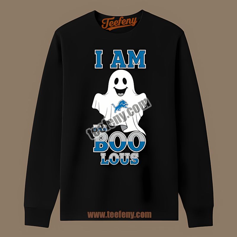 I Am Fab Boo Lous Detroit Lions Ghost Classic Long Sleeve I Am Fab Boo Lous Detroit Lions Ghost Classic Long Sleeve