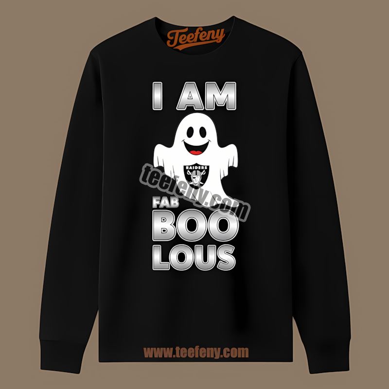 I Am Fab Boo Lous Las Vegas Raiders Ghost Cotton Long Sleeve I Am Fab Boo Lous Las Vegas Raiders Ghost Cotton Long Sleeve