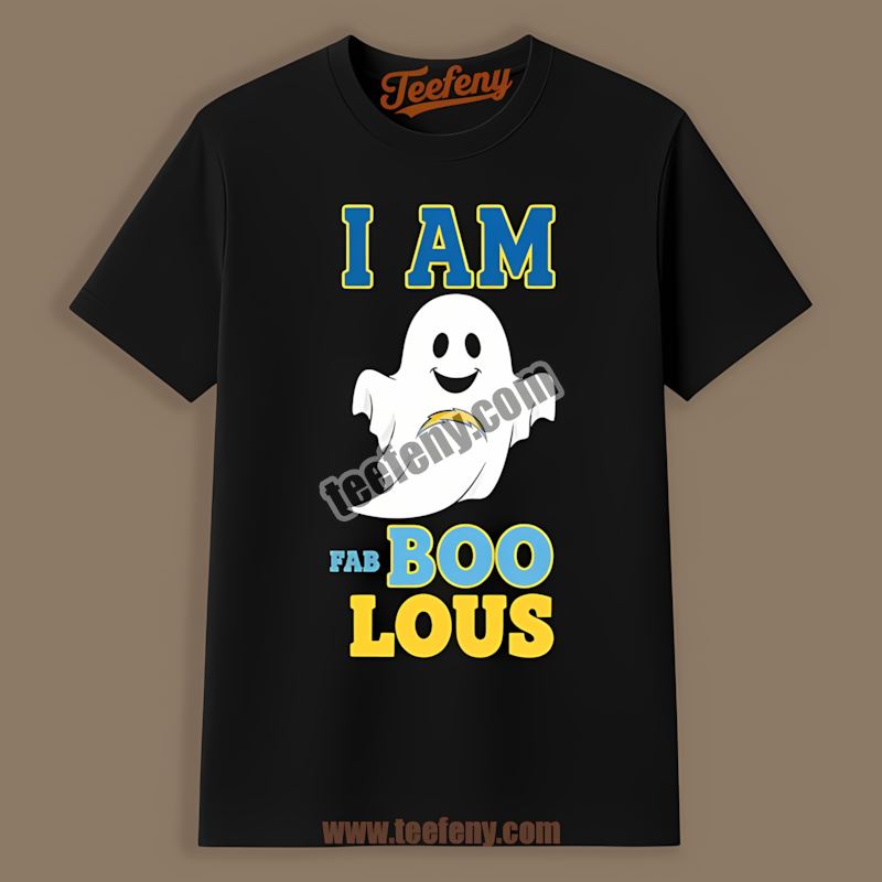 I Am Fab Boo Lous Los Angeles Chargers Ghost Adults Shirt