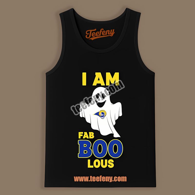 I Am Fab Boo Lous Los Angeles Rams Ghost Graphic Tanktop I Am Fab Boo Lous Los Angeles Rams Ghost Graphic Tanktop