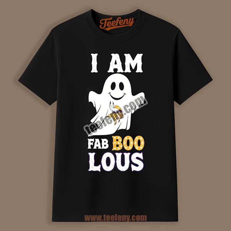 I Am Fab Boo Lous Minnesota Vikings Ghost Retro Shirt