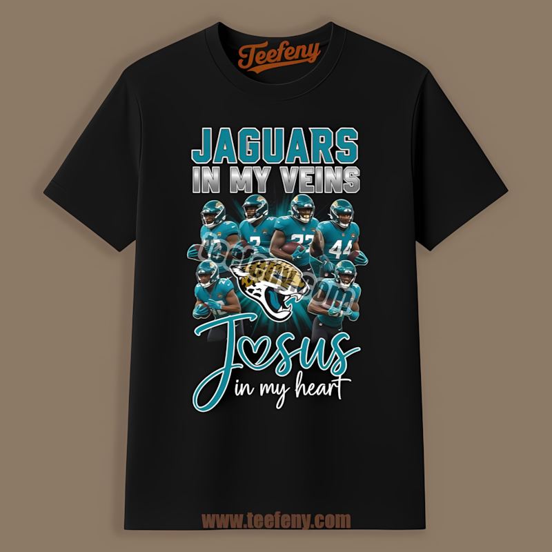 In My Veins Jesus In My Heart Jacksonville Jaguars Graphic Shirt