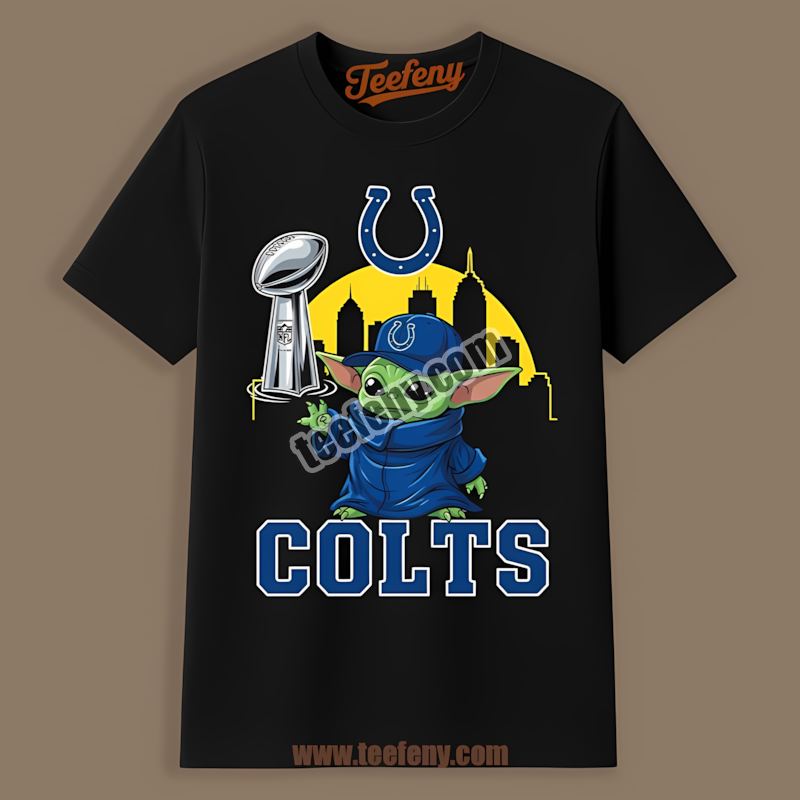 Indianapolis Colts Baby Yoda Holding Super Bowl Cup Shirt