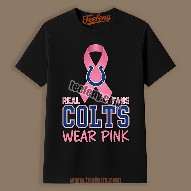Indianapolis Colts Breast Cancer Awareness Fans Wear Pink Shirt