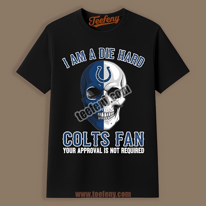 Indianapolis Colts Die Hard Fan Skull Regular Shirt