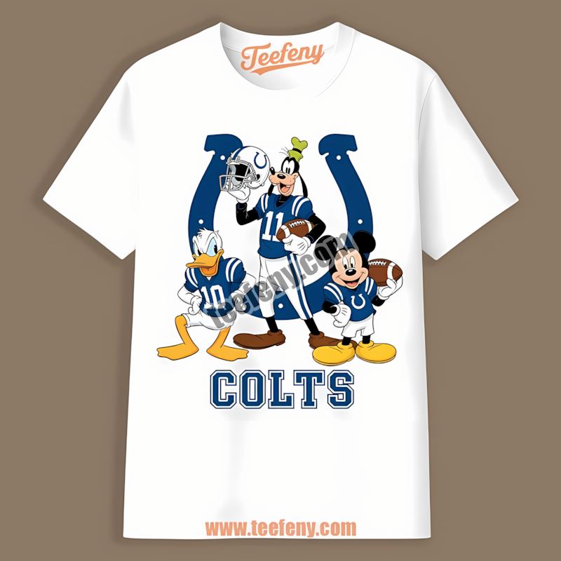 Indianapolis Colts Disney Mickey Donald Goofy Shirt