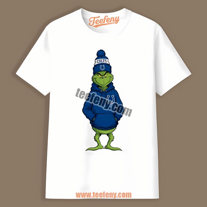 Indianapolis Colts Grinch In Hoodie Sports Shirt