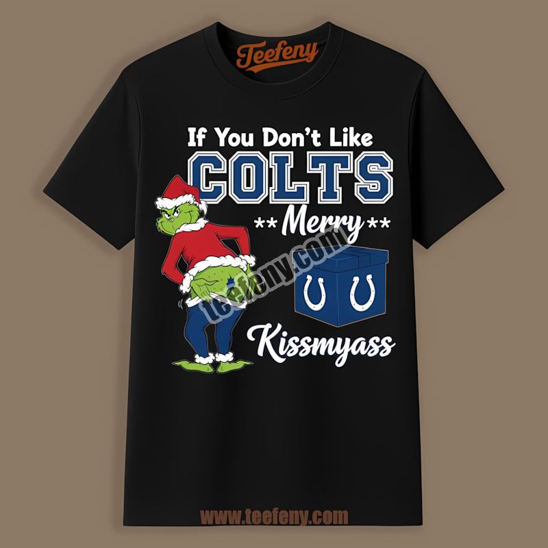 Indianapolis Colts Grinch Merry Kissmyass Graphic Shirt