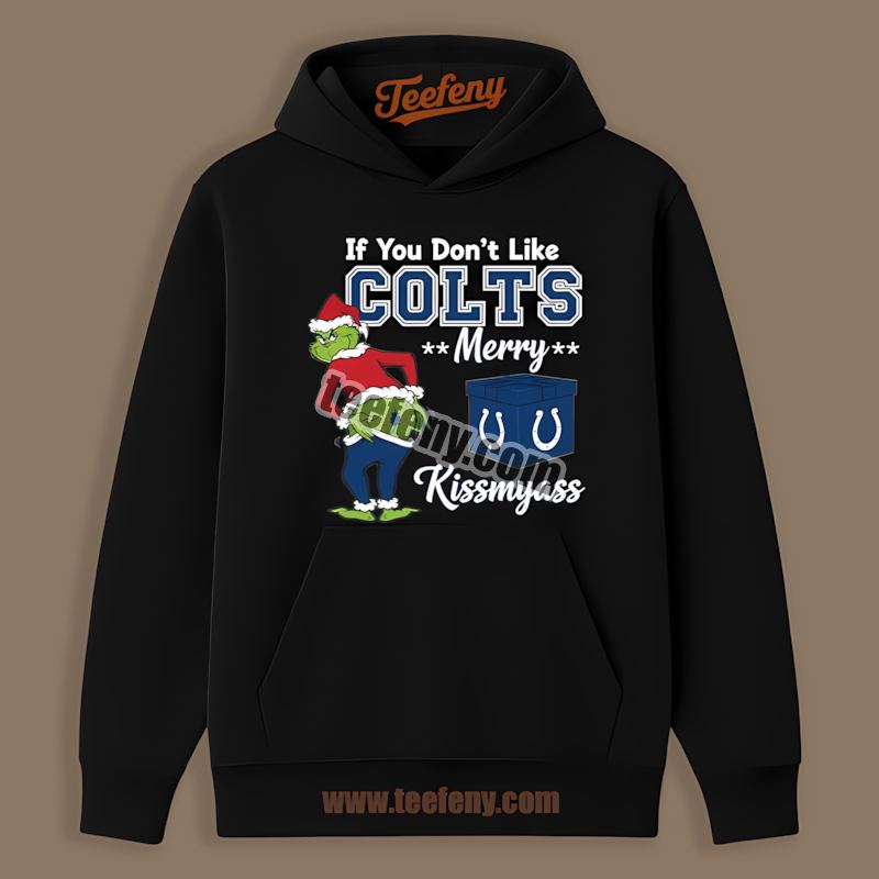 Indianapolis Colts Grinch Merry Kissmyass Graphic Hoodie Indianapolis Colts Grinch Merry Kissmyass Graphic Hoodie
