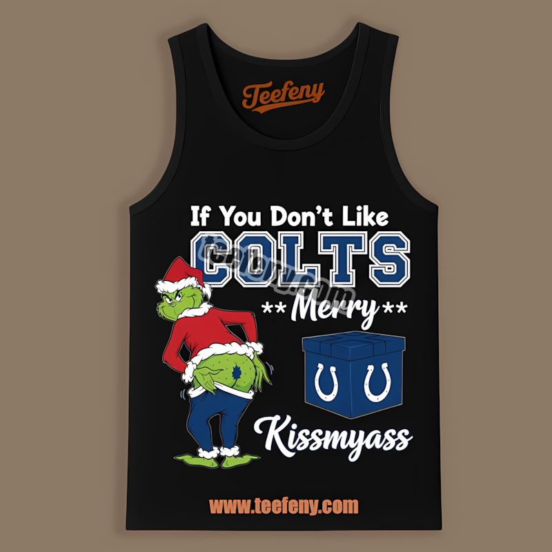 Indianapolis Colts Grinch Merry Kissmyass Graphic Tanktop Indianapolis Colts Grinch Merry Kissmyass Graphic Tanktop