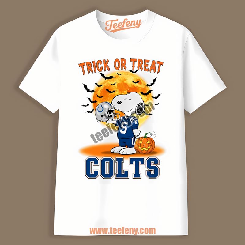 Indianapolis Colts Halloween Snoopy Trick Or Treat Shirt