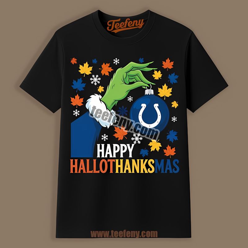 Indianapolis Colts Happy Hallothanksmas Adults Shirt