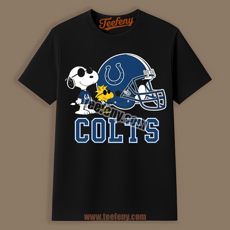 Indianapolis Colts Helmet Vs Snoopy Woodstock Shirt