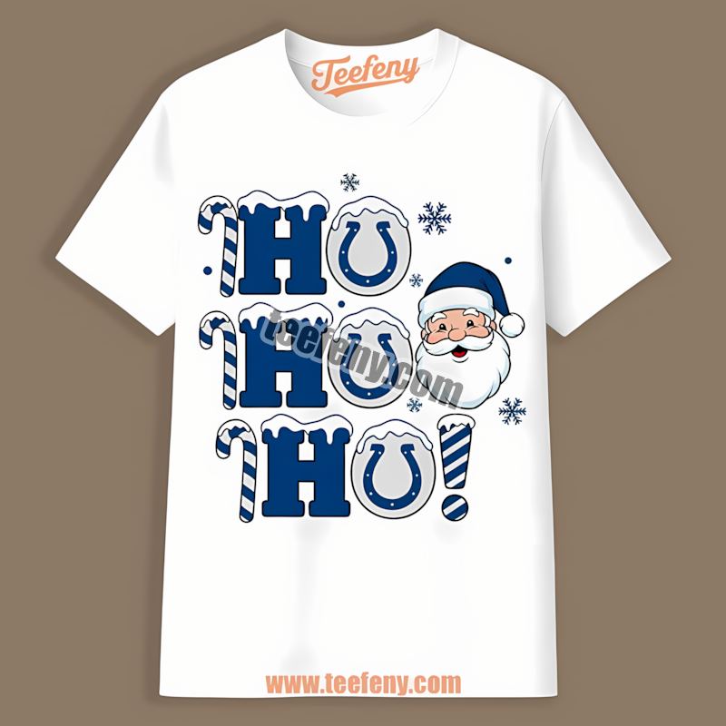 Indianapolis Colts Ho Ho Ho Santa Christmas Shirt