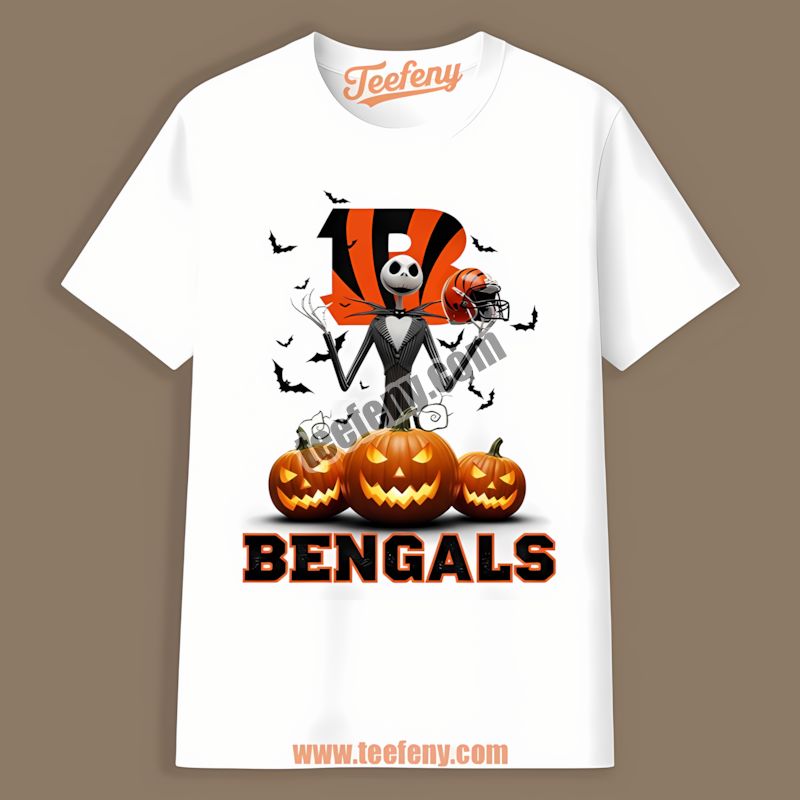 Jack Skellington Cincinnati Bengals Halloween Pumpkin Shirt