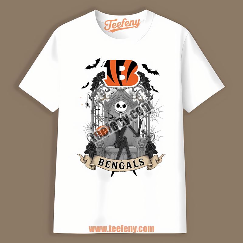 Jack Skellington Cincinnati Bengals Throne Retro Shirt
