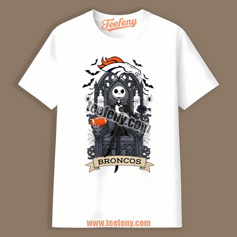 Jack Skellington Denver Broncos Throne Vintage Shirt