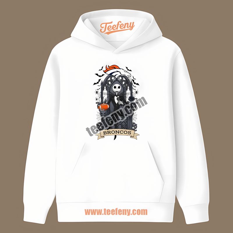 Jack Skellington Denver Broncos Throne Vintage Hoodie Jack Skellington Denver Broncos Throne Vintage Hoodie