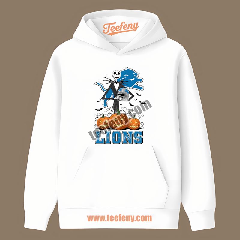 Jack Skellington Detroit Lions Halloween Pumpkin Regular Hoodie Jack Skellington Detroit Lions Halloween Pumpkin Regular Hoodie