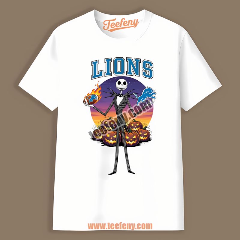 Jack Skellington Detroit Lions Halloween Unisex Shirt