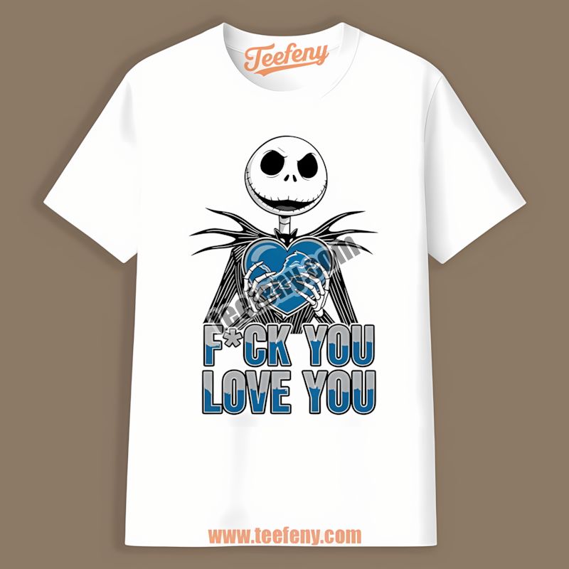Jack Skellington Detroit Lions Heart Regular Shirt