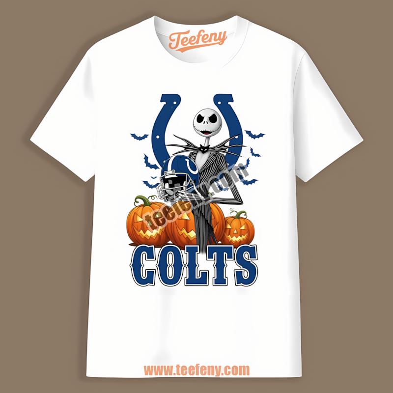 Jack Skellington Halloween Pumpkin Indianapolis Colts Shirt