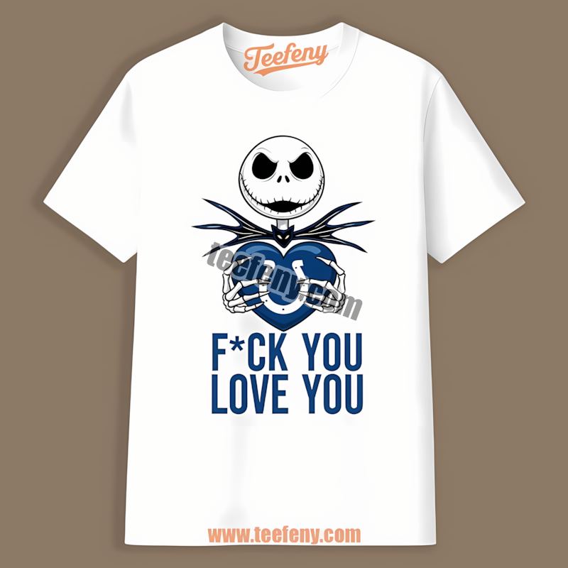 Jack Skellington Heart Indianapolis Colts Color Shirt