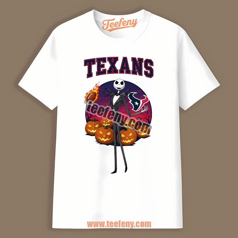 Jack Skellington Houston Texans Halloween Adults Shirt