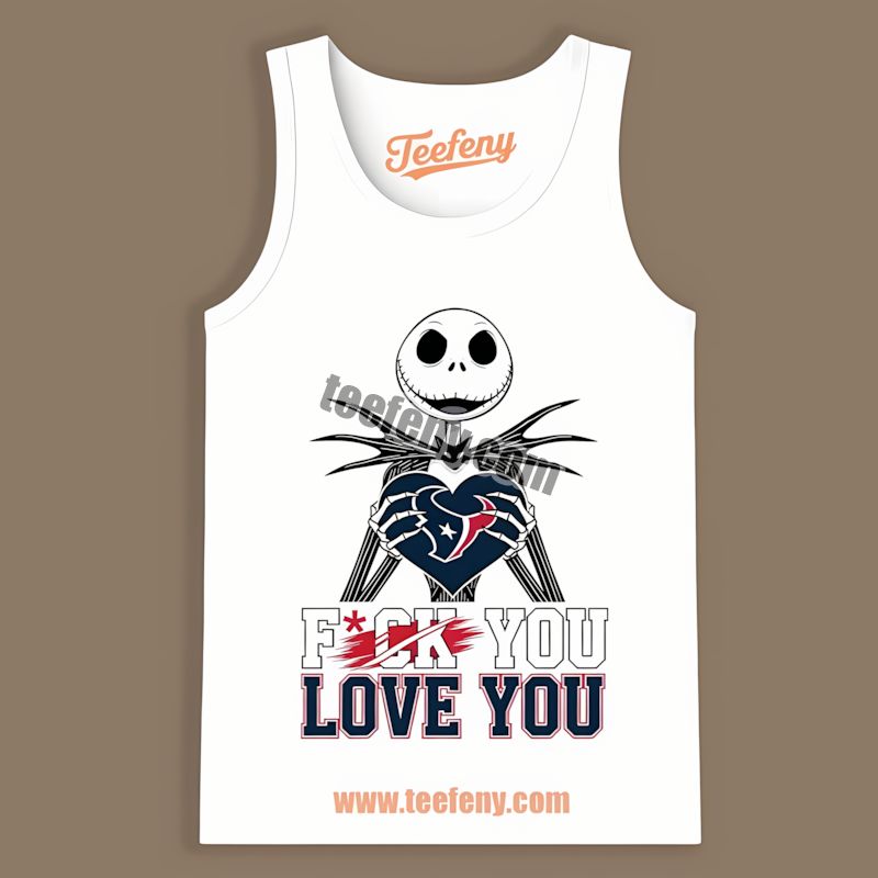 Jack Skellington Houston Texans Heart Color Tanktop Jack Skellington Houston Texans Heart Color Tanktop