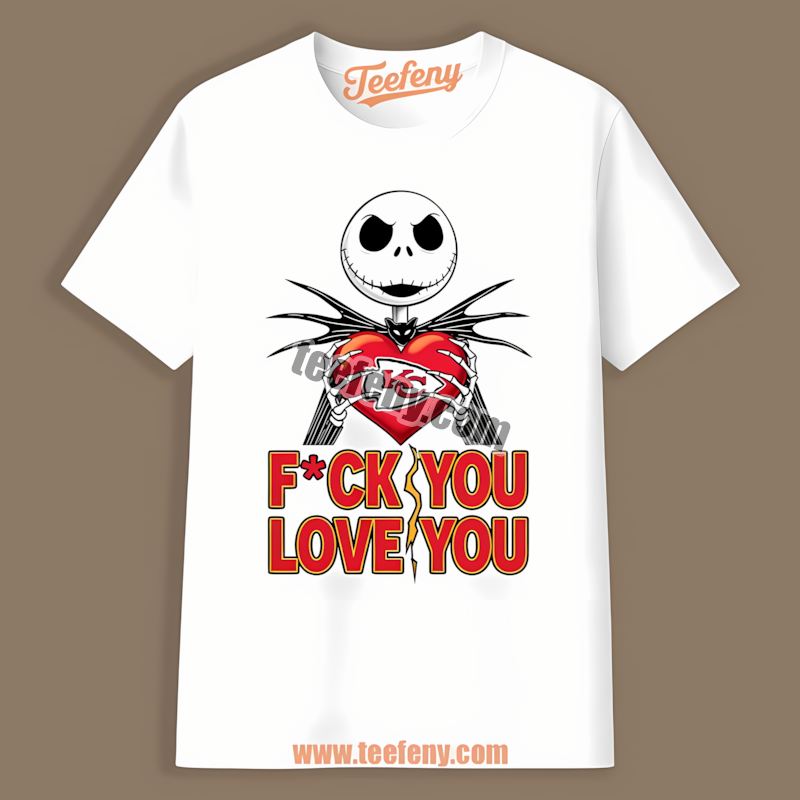 Jack Skellington Kansas City Chiefs Heart Graphic Shirt