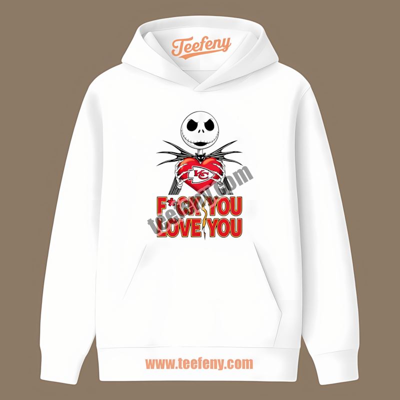 Jack Skellington Kansas City Chiefs Heart Graphic Hoodie Jack Skellington Kansas City Chiefs Heart Graphic Hoodie