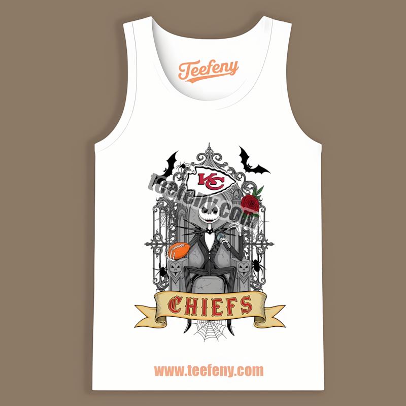 Jack Skellington Kansas City Chiefs Throne Trendy Tanktop Jack Skellington Kansas City Chiefs Throne Trendy Tanktop