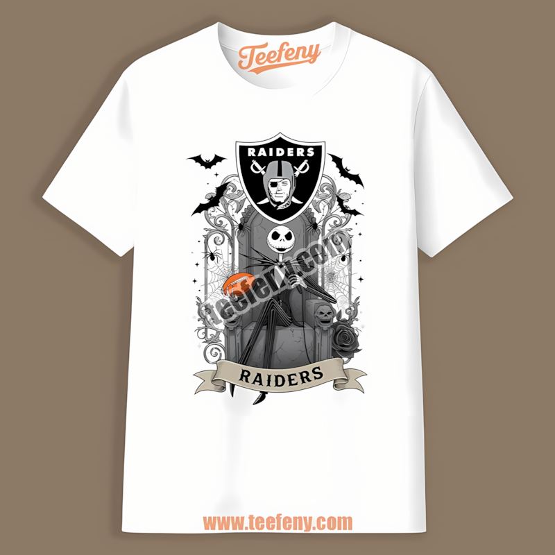 Jack Skellington Las Vegas Raiders Throne Cotton Shirt