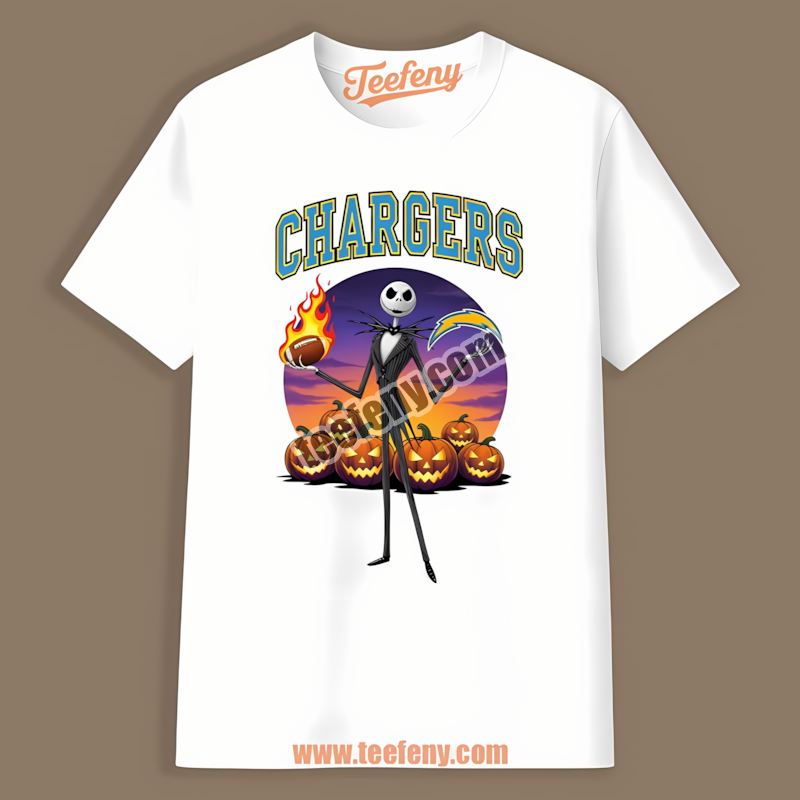Jack Skellington Los Angeles Chargers Halloween Adults Shirt