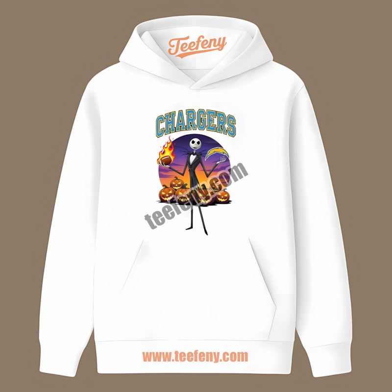 Jack Skellington Los Angeles Chargers Halloween Adults Hoodie Jack Skellington Los Angeles Chargers Halloween Adults Hoodie