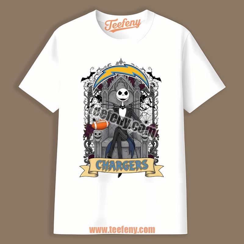 Jack Skellington Los Angeles Chargers Throne Cotton Shirt