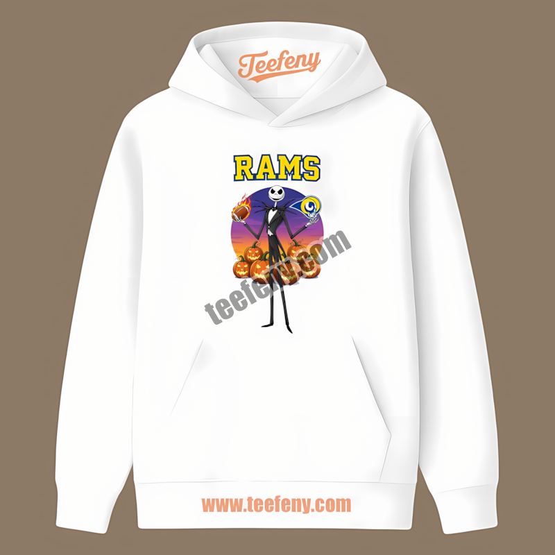 Jack Skellington Los Angeles Rams Halloween Trendy Hoodie Jack Skellington Los Angeles Rams Halloween Trendy Hoodie