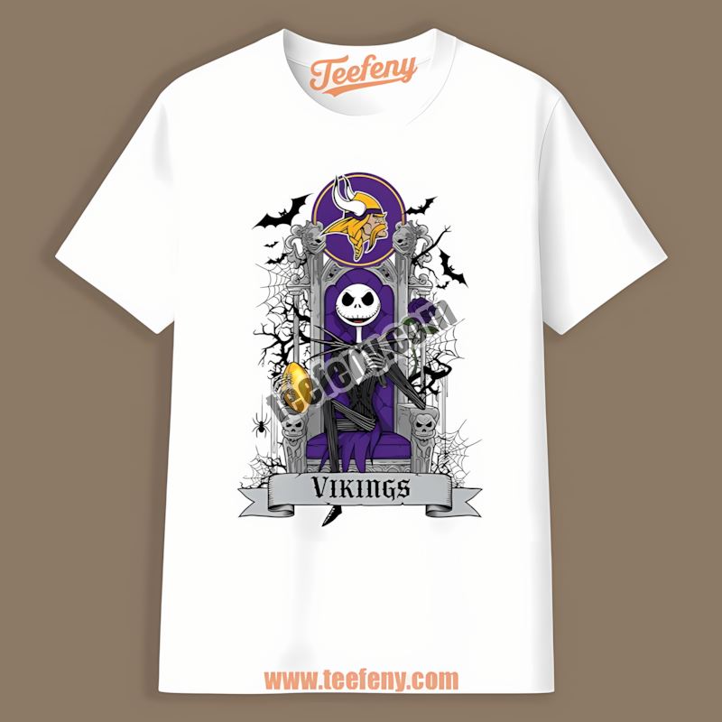 Jack Skellington Minnesota Vikings Throne Trendy Shirt