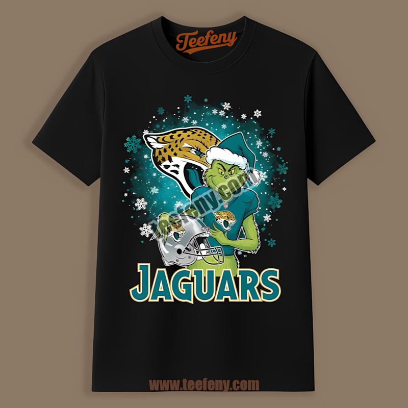 Jacksonville Jaguars Grinch Holding Helmet Sports Shirt